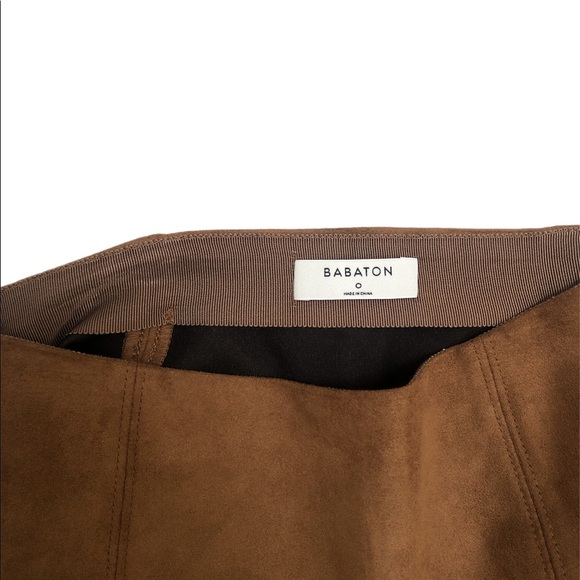 Babaton faux suede A-line skirt - Picture 2 of 3